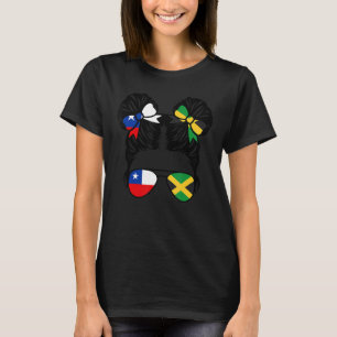 Camiseta Chile, mitad chileno, mitad Chica jamaiquino, niño