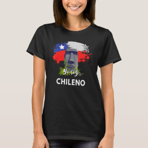Camiseta Chile Moai Hispanic Heritage Mono Yo Soy Chileno