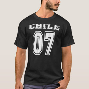 Camiseta Chile número 07 impreso en la parte posterior núme