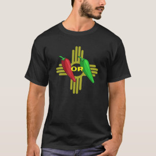 Camiseta Chile Rojo O Verde Cuelgan Nuevo México Zia