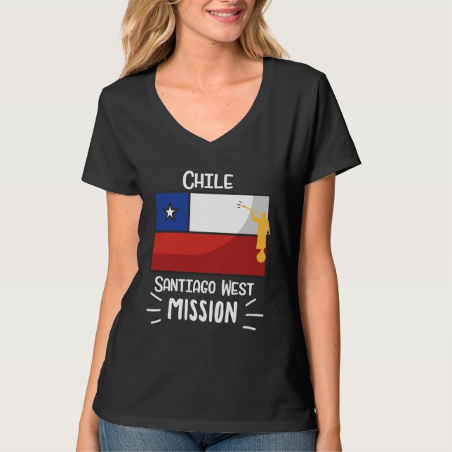 Camiseta Chile Santiago West Mormon LDS Mission Missionary (Anverso)