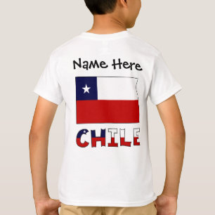 Camiseta Chile y bandera chilena con tu nombre