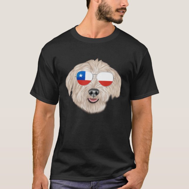 Camiseta Chilean Flag Glen of Imaal Terrier Dog Chile Pocke (Anverso)