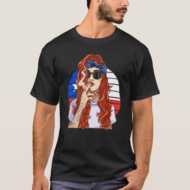 Camiseta Chilean Girl Latino Pride  Chile Flag Proud Ya Po  (Anverso)