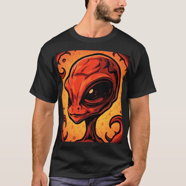 Camiseta Chili Alien – Spicy Funny Food Art (Anverso)