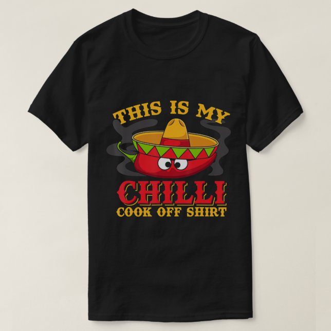 Camiseta Chili cocina de regalo Chili Cookoff Funny T-Shirt (Diseño del anverso)