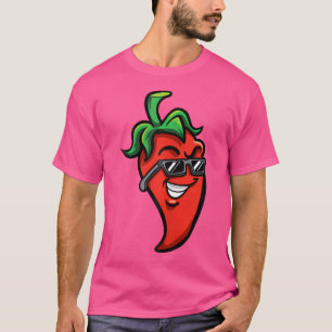 Camiseta Chili con gafas de sol Chili picante pimiento rojo