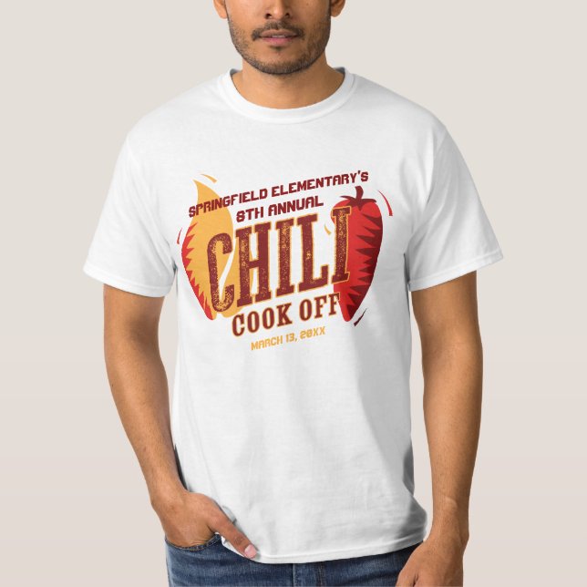 Camiseta Chili Cook Off | Concurso de Cocina BBQ (Anverso)