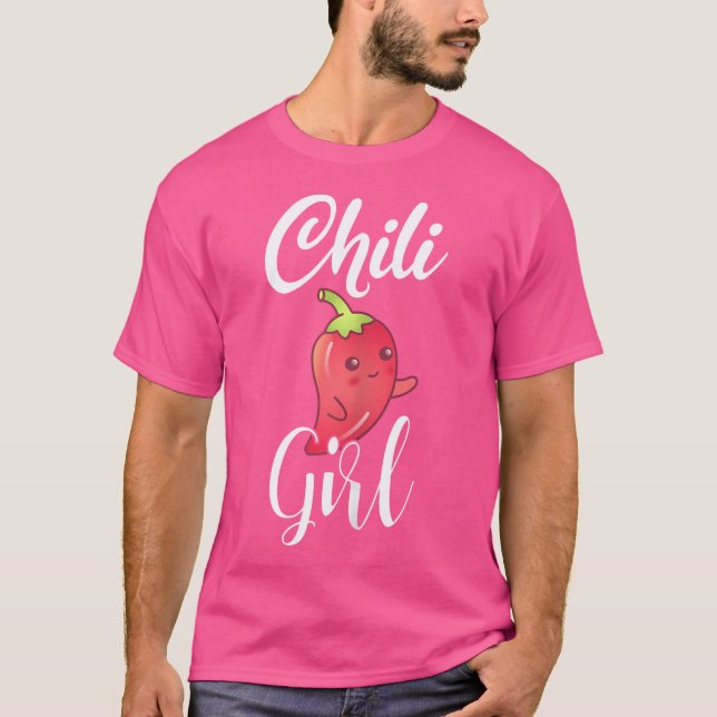 Camiseta Chili Girl Funny Chilis Peppers Spicy Food Chili L (Anverso)