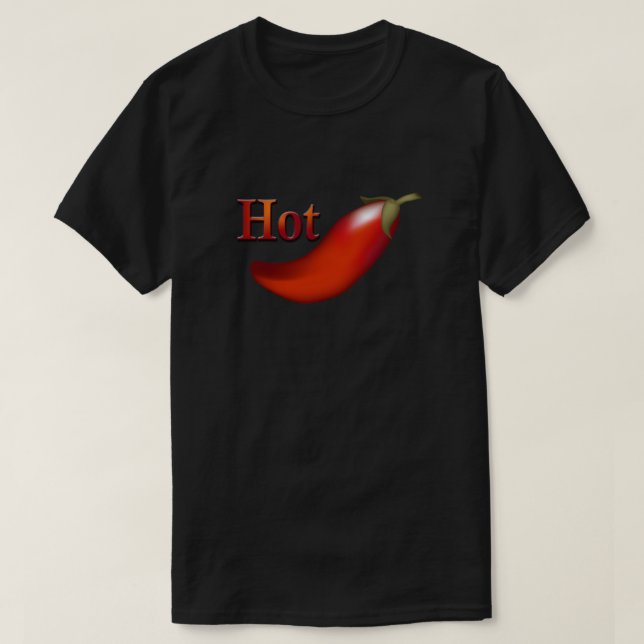 Camiseta Chili Pepper Black (Diseño del anverso)