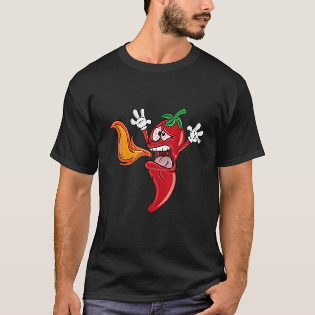 Camiseta Chili Pepper Speit Fire Salsa Caliente Chili (Anverso)