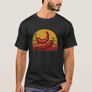 Camiseta Chili-Peppers rojos, Chili-Peppers calientes-Rojas