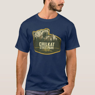 Camiseta Chilkat State Park Alaska Retro Badge Camping Hiki