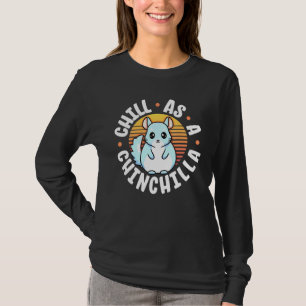 Camiseta Chill As A Chinchilla Retro Sunset Chin Chillin Ch