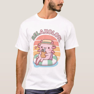 Camiseta Chill Axolotl Cuesta En El Piscina Relaxolotl Funn