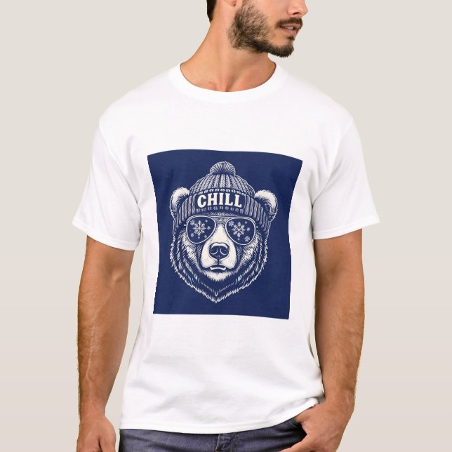Camiseta Chill Bear Con Gorra (Anverso)