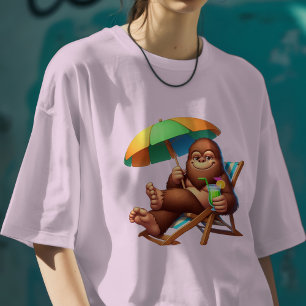 Camiseta Chill Bigfoot Playa Vibes Divertido Verano Sasquat