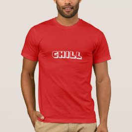 Camiseta Chill, blanco rojo moderno audaz