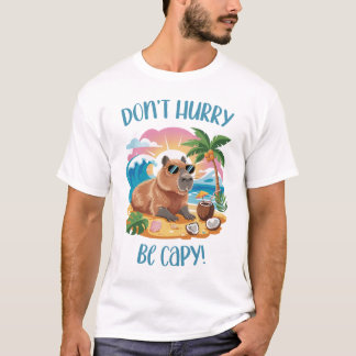 Camiseta Chill Capybara Beach Vibes - No se apresuren a ser