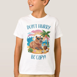 Camiseta Chill Capybara Beach Vibes - No se apresuren a ser