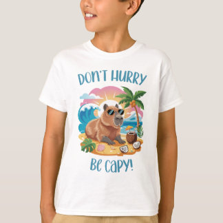 Camiseta Chill Capybara Beach Vibes - No se apresuren a ser