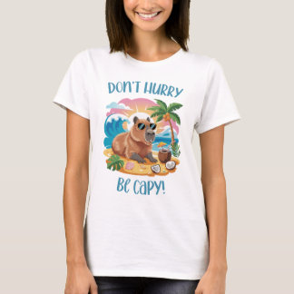 Camiseta Chill Capybara Beach Vibes - No se apresuren a ser