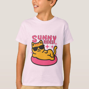 Camiseta Chill cat personalizado en flotación en estado de