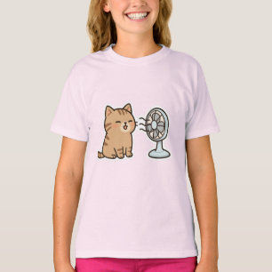 Camiseta Chill Cat por el ventilador - Pegatina de verano l