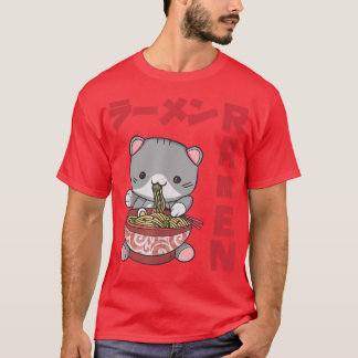 Camiseta Chill Cat Ramen Anime Noodles Kawaii Japan Sket