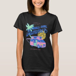 Camiseta Chill Chica Summer Retro Van Design - California V