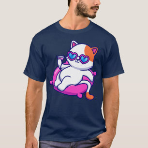 Camiseta Chill De Gato Con Almohín Con Personalizado De Jug