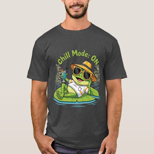 Camiseta Chill Frog – Funny Relaxed Vibes T-Shirt (Anverso)