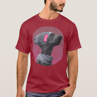 Camiseta Chill Funny Pensive Hipster Dog Hot Pink