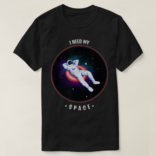 Camiseta Chill Funny Space Man Flotando En El Galay (Diseño del anverso)