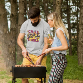 CAMISETA CHILL, GRILL, THRILL VEMER BARBEQUE