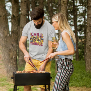 CAMISETA CHILL, GRILL, THRILL VEMER BARBEQUE
