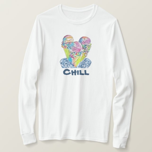 Camiseta Chill Ice crema T-Shirt (Anverso del diseño)