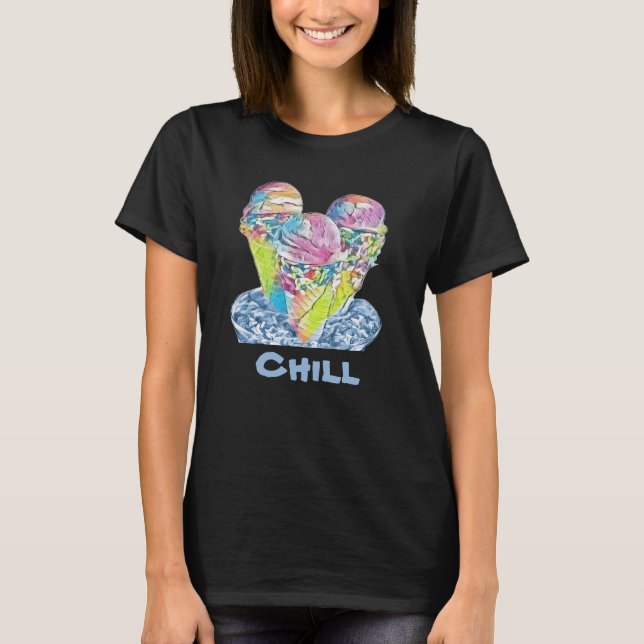 Camiseta Chill Ice crema T-Shirt (Anverso)