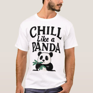 Camiseta Chill Like a Panda Bamboo Art