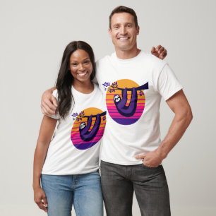 Camiseta Chill Like a Sloth - Retro Sunset Sloth