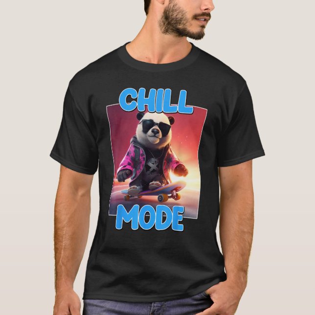 Camiseta Chill Mode Panda Bear Animal  Cute Panda (Anverso)