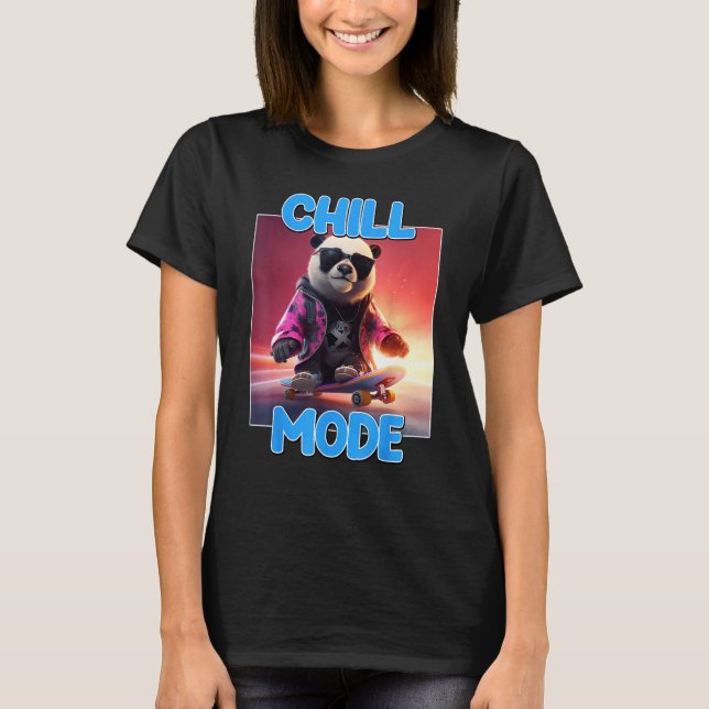 Camiseta Chill Mode Panda Bear Animal  Cute Panda (Anverso)