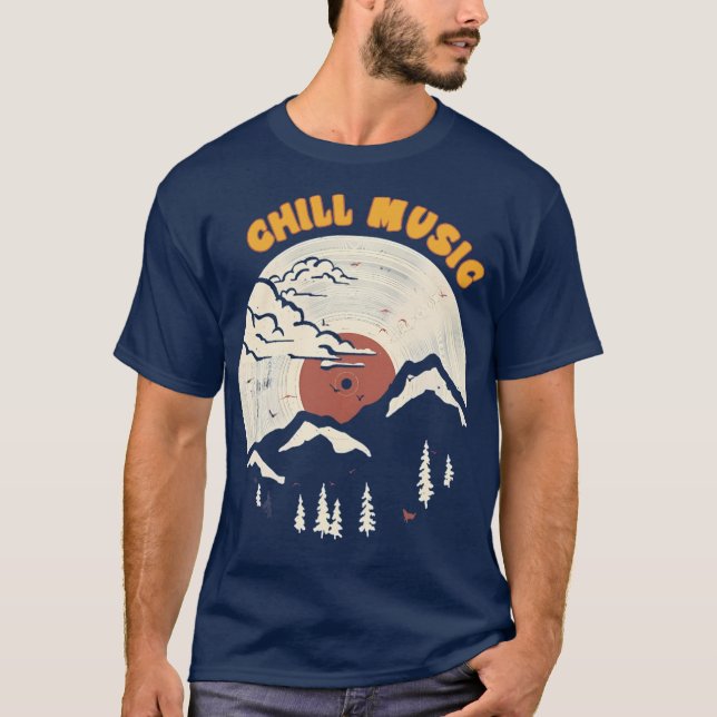 Camiseta chill music cute record trendy (Anverso)