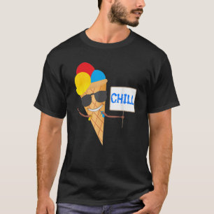 Camiseta CHILL Niños Helado Crema Cono con gafas de sol Sum