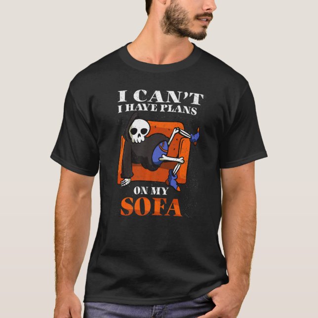 Camiseta Chill No Puedo Tener Planes En Mi Sofá 4 (Anverso)