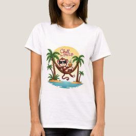 Camiseta Chill On Trees Monkey Personalizado Tee