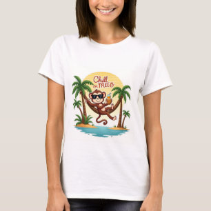 Camiseta Chill On Trees Monkey Personalizado Tee