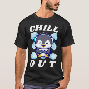 Camiseta Chill Out Cute Penguin with Ice Cubes