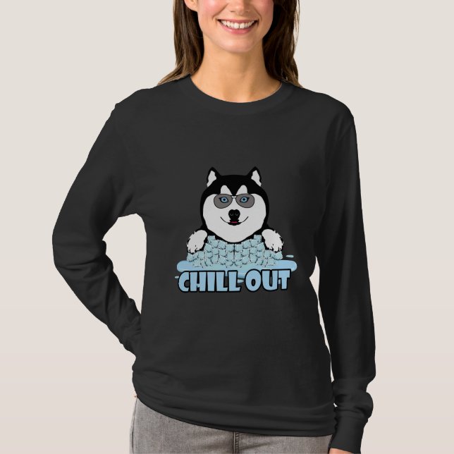 Camiseta Chill Out Siberian Husky (Anverso)