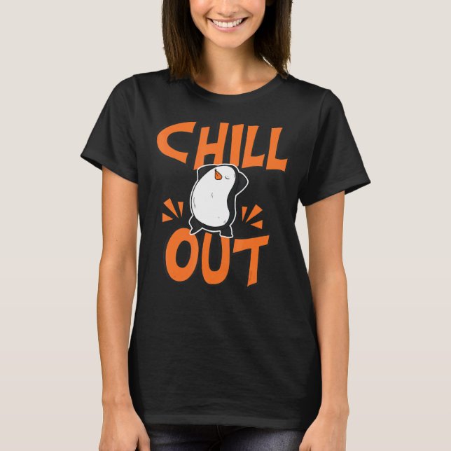 Camiseta Chill Out  Women Hangout Penguin Love (Anverso)